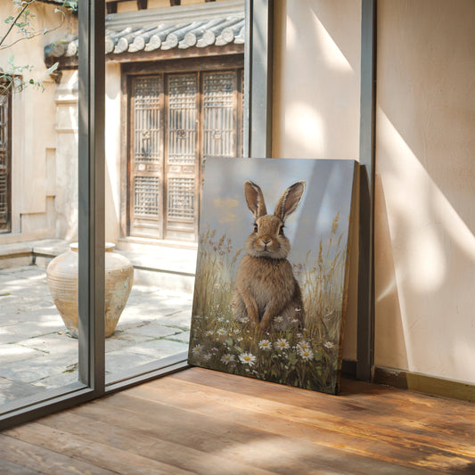 Charming Rabbit Portrait Canvas - Whimsical Animal Art - Gallery Canvas image 14