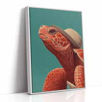 Sea Turtle in a Sun Hat