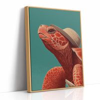 Sea Turtle in a Sun Hat