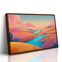 Turquoise River Cuts Through Sunset