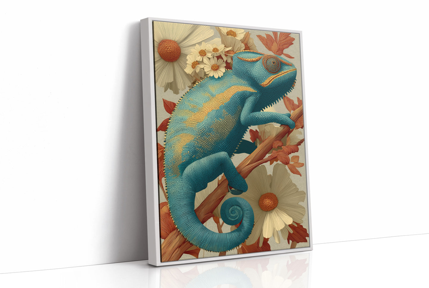 Chameleon, Vintage Botanical Study
