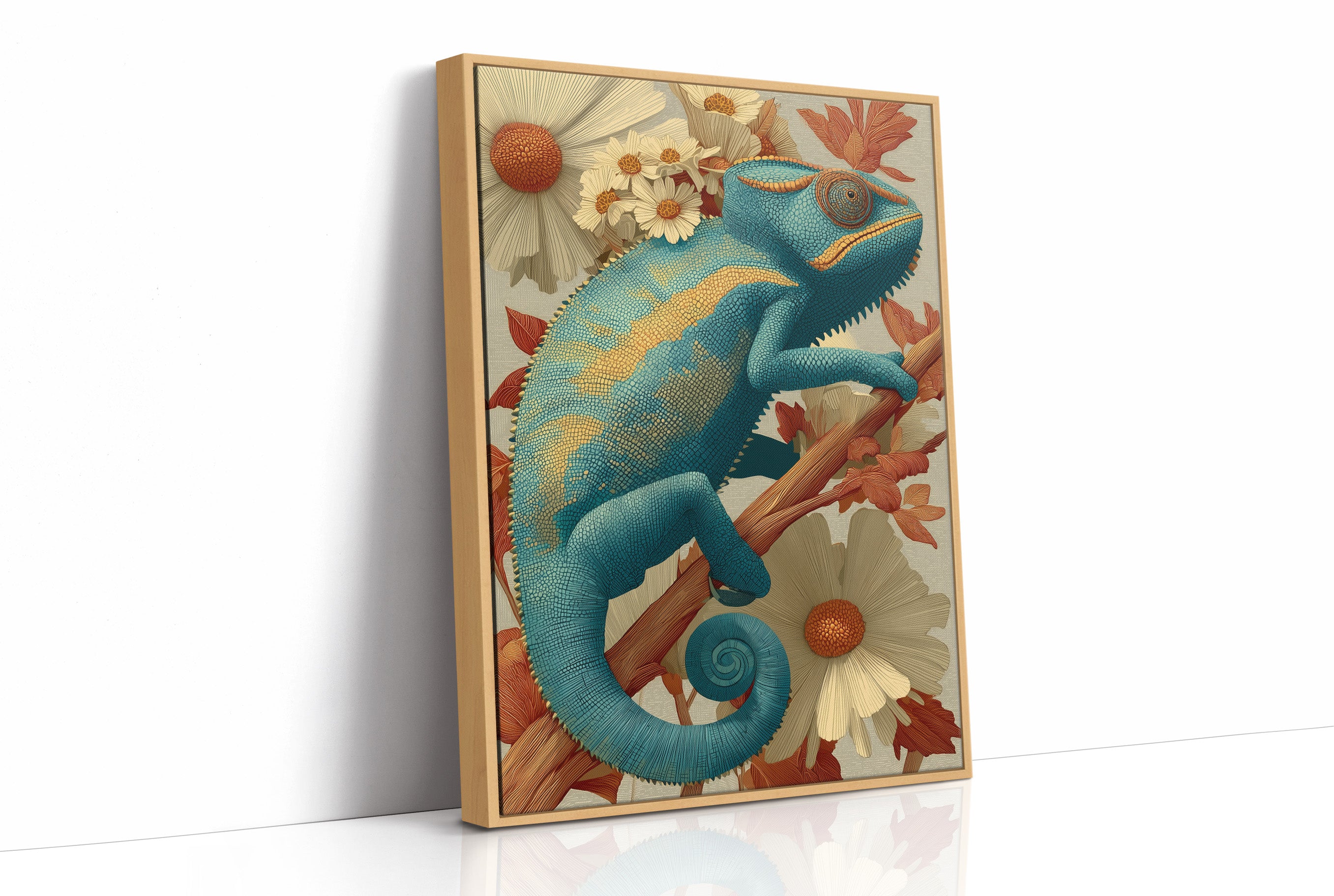 Chameleon, Vintage Botanical Study