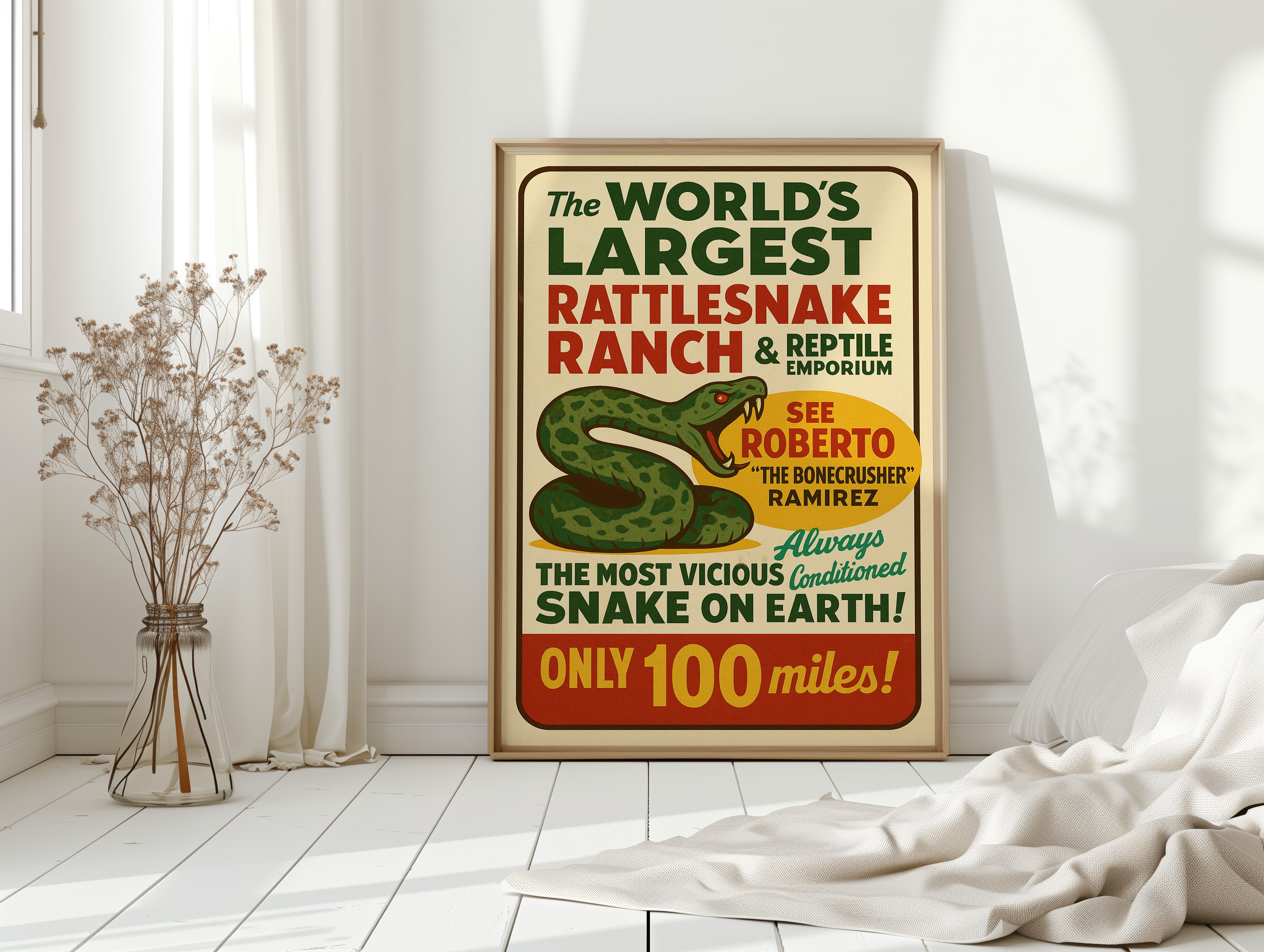World’s Largest Rattlesnake Ranch Print
