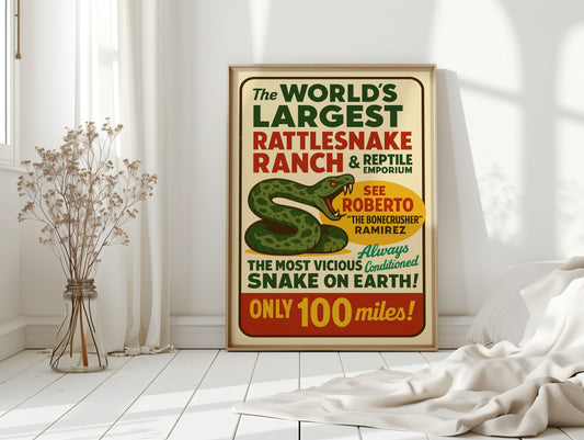 World’s Largest Rattlesnake Ranch Print