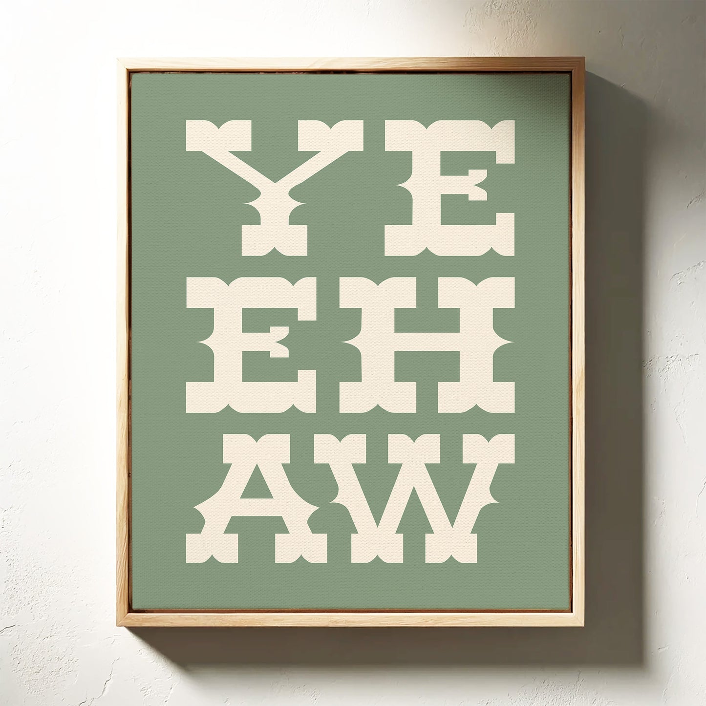 YEEHAW Western Typography Print – Rustic Country Wall Art