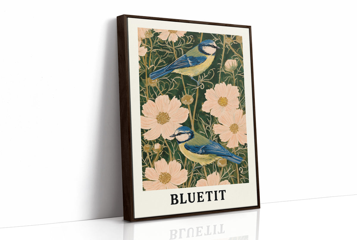 Blue Tits Among Cosmos Blooms
