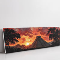 Sunset Over the Ancient Pyramid