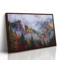 Autumn Mists Crown Mountain Peaks