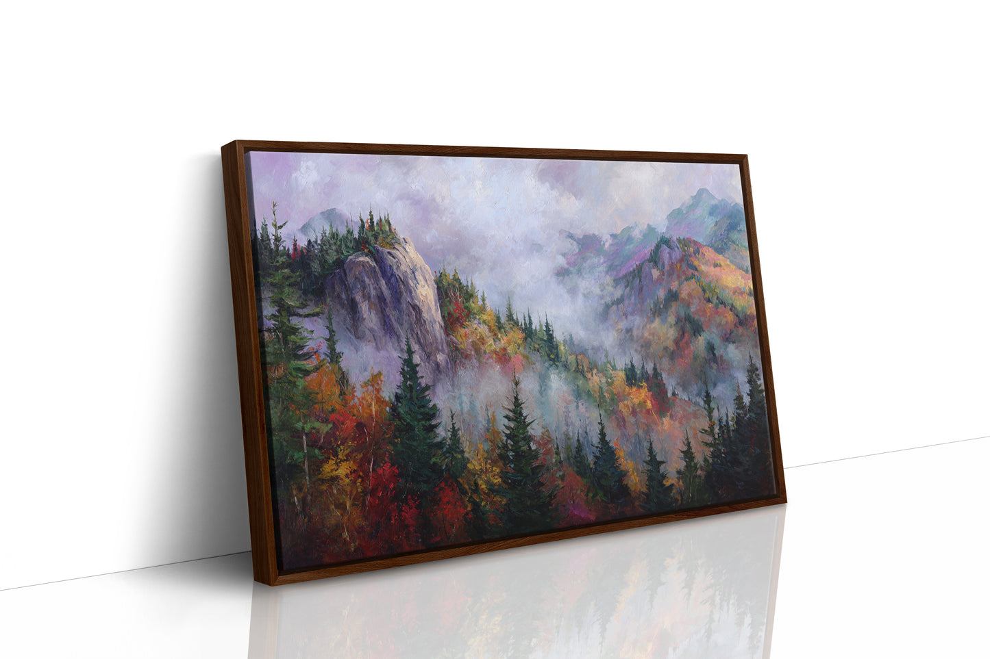 Autumn Mists Crown Mountain Peaks