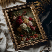 Peonies Bloom Against Velvet Darkness
