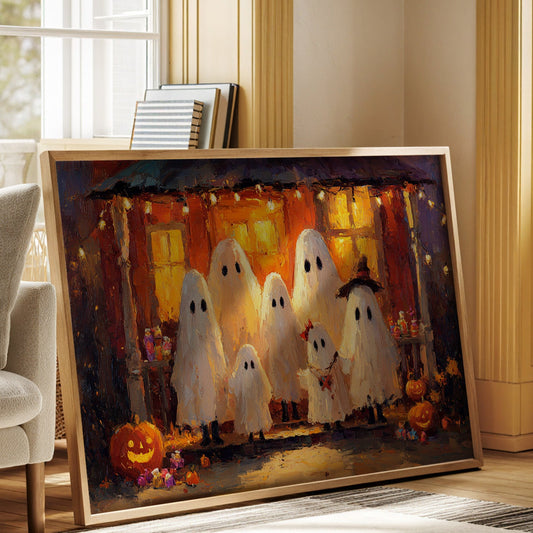 Gathering Under Pumpkin Light