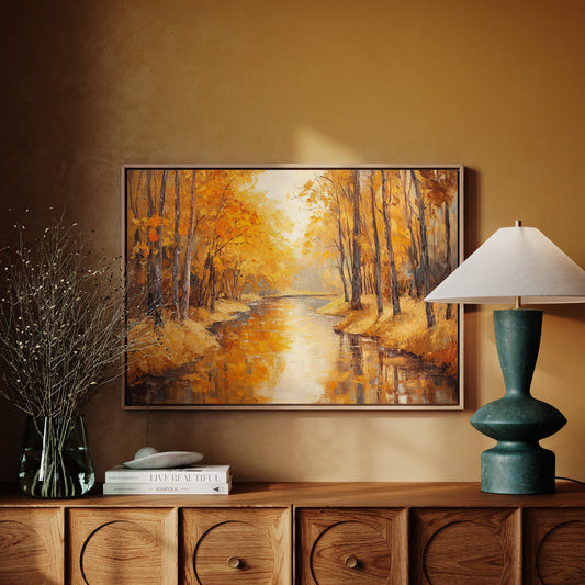 Autumn River Carries Golden Stories