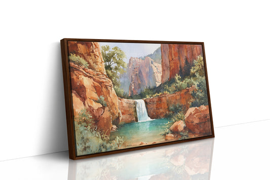 Sacred Waters Between Red Cliffs