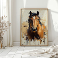 Golden Mare with Wild Mane