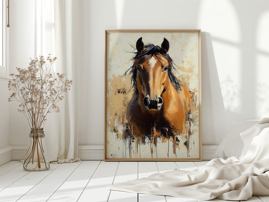 Golden Mare with Wild Mane