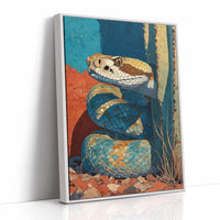 Coiled Rattler, Desert Mosaic