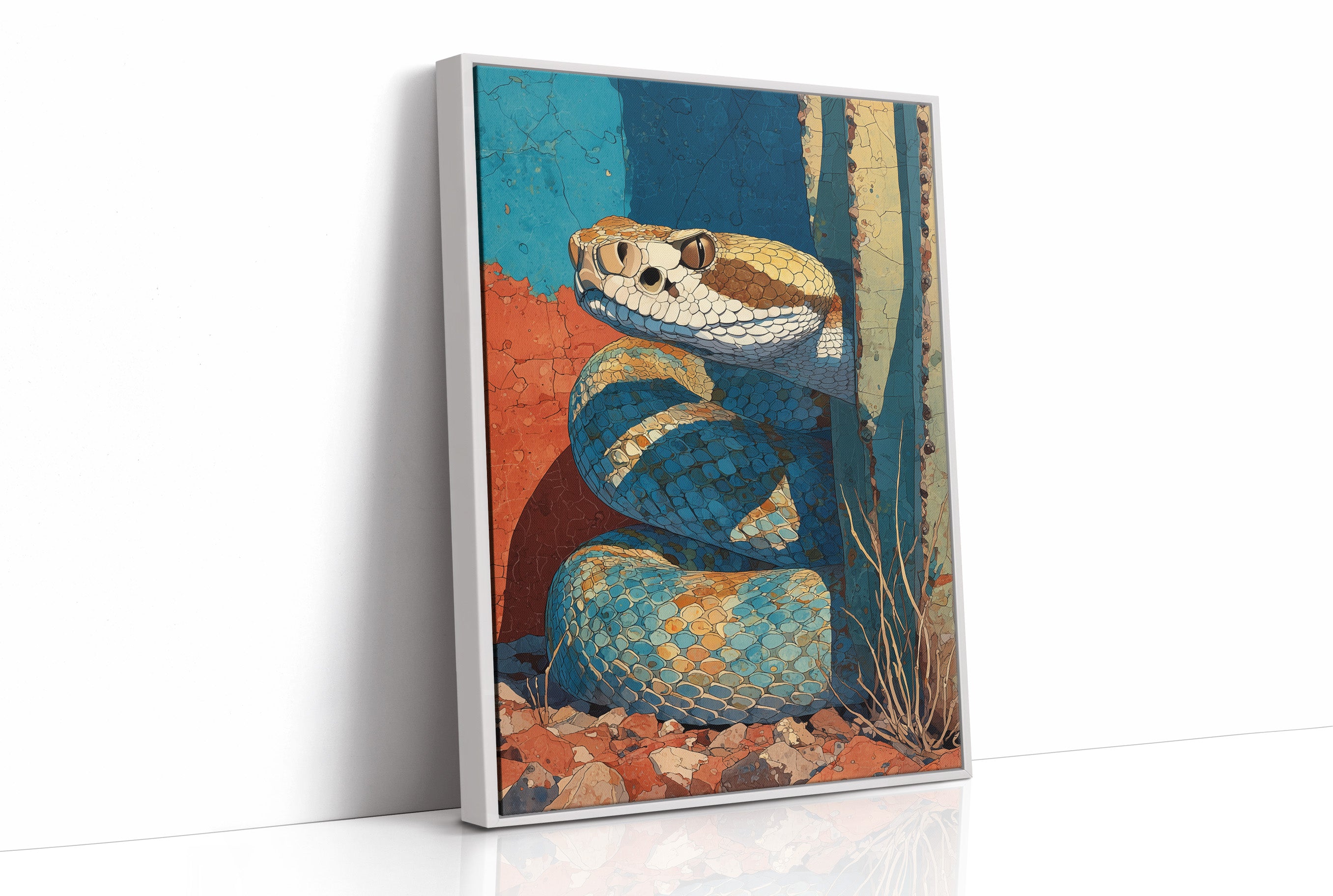 Coiled Rattler, Desert Mosaic