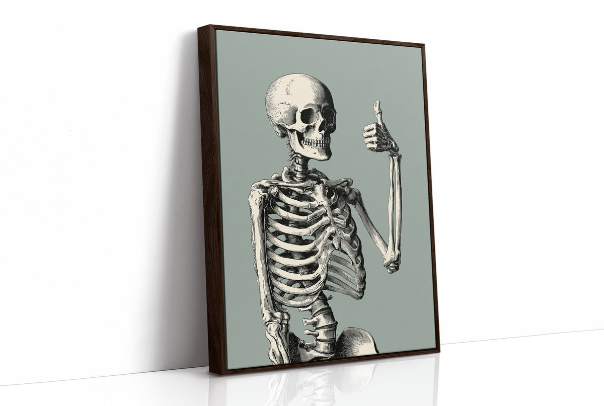 Bone Voyage, You’ve Got This, print in a brown wood frame