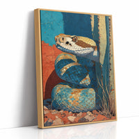 Coiled Rattler, Desert Mosaic