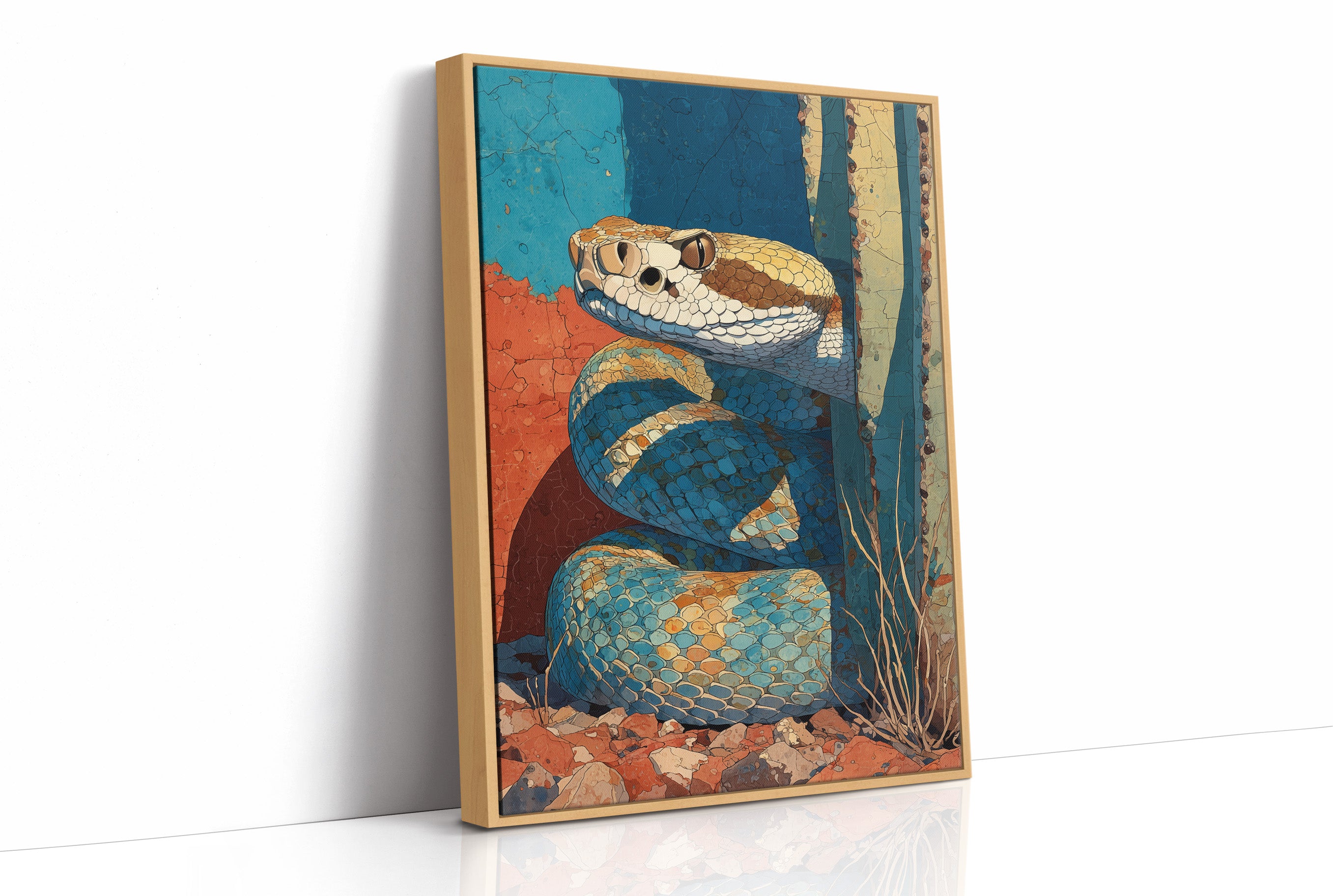 Coiled Rattler, Desert Mosaic