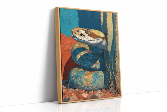 Coiled Rattler, Desert Mosaic