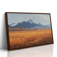 Autumn Wheat Bows To Snowy Peaks