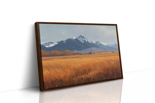 Autumn Wheat Bows To Snowy Peaks