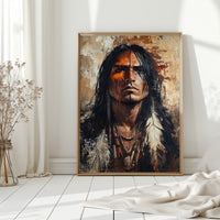 War Paint and Fire Tribal Portrait