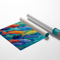 Vibrant Shoal Rides Turquoise Currents