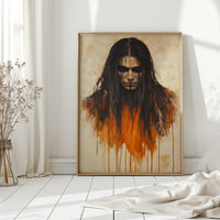 Ember Stare Warrior Portrait