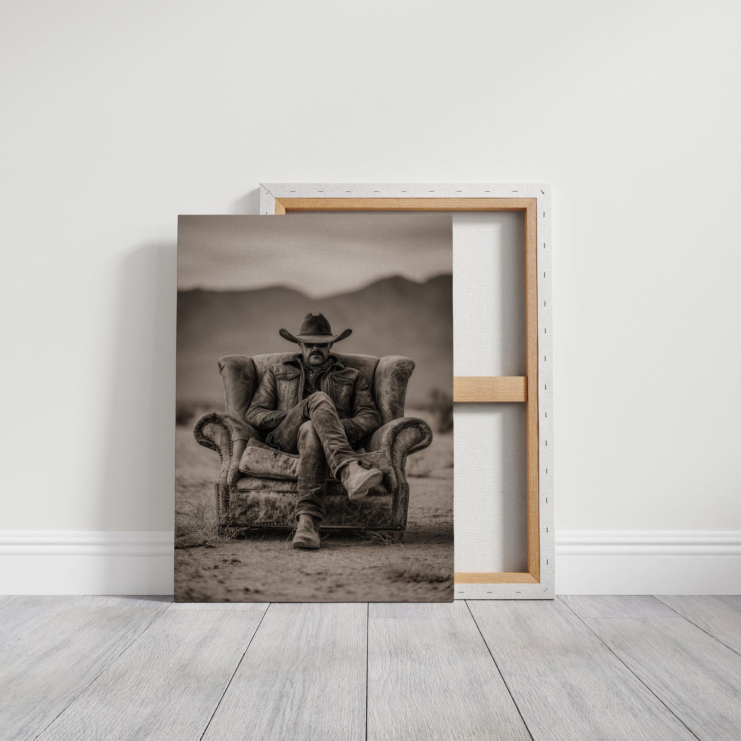 Leather Armchair Holds Desert Solitude