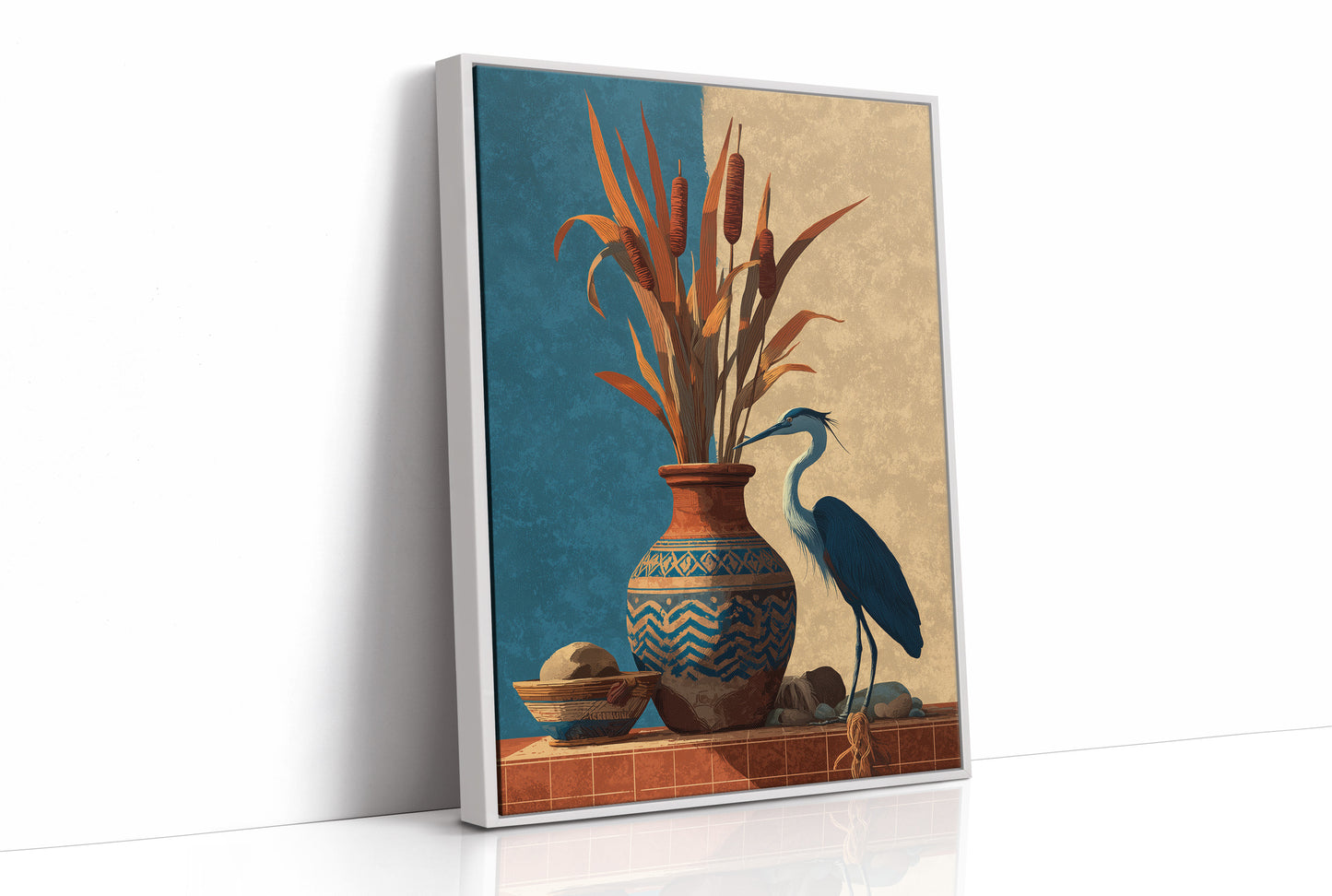 Heron by the Cattails