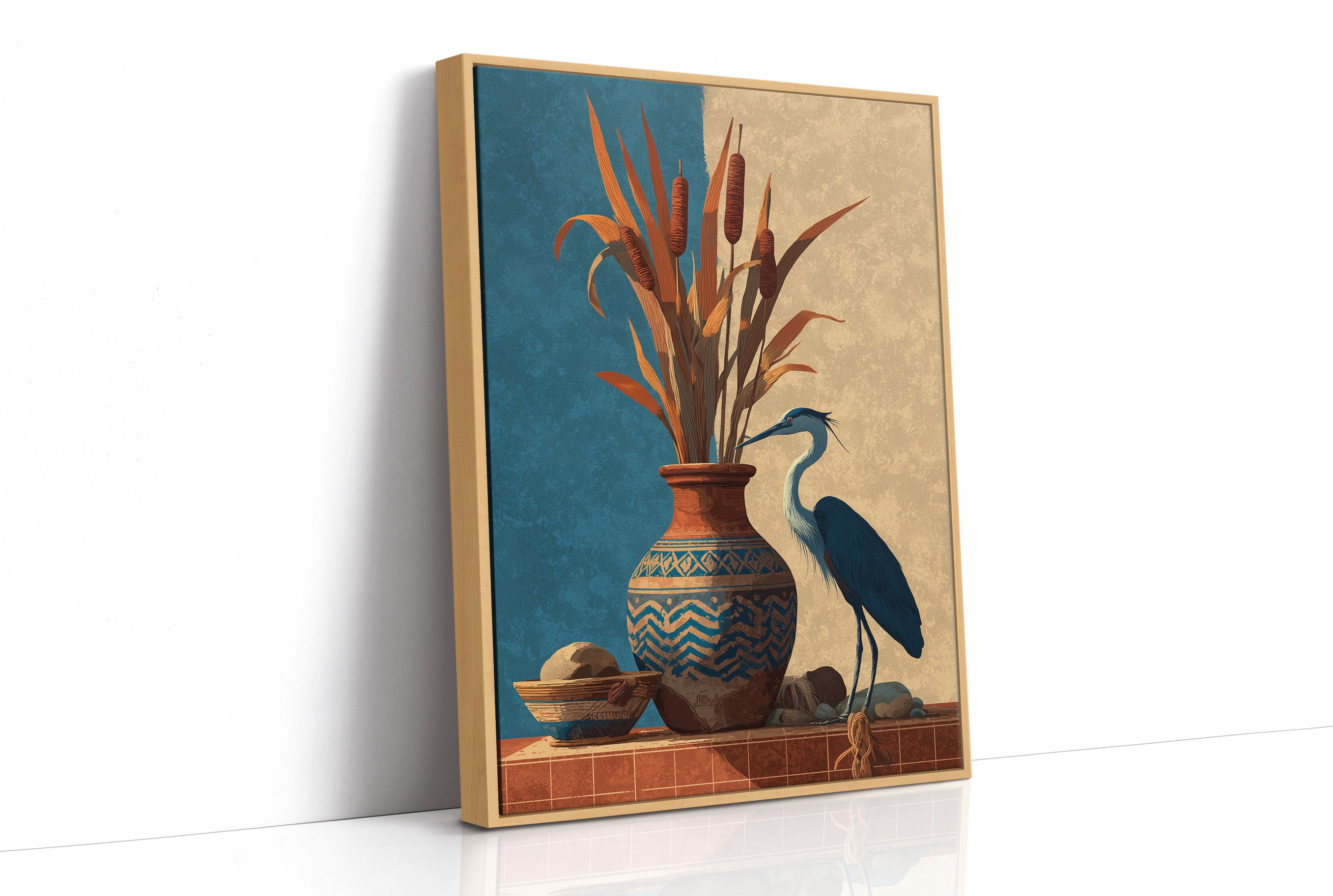 Heron by the Cattails