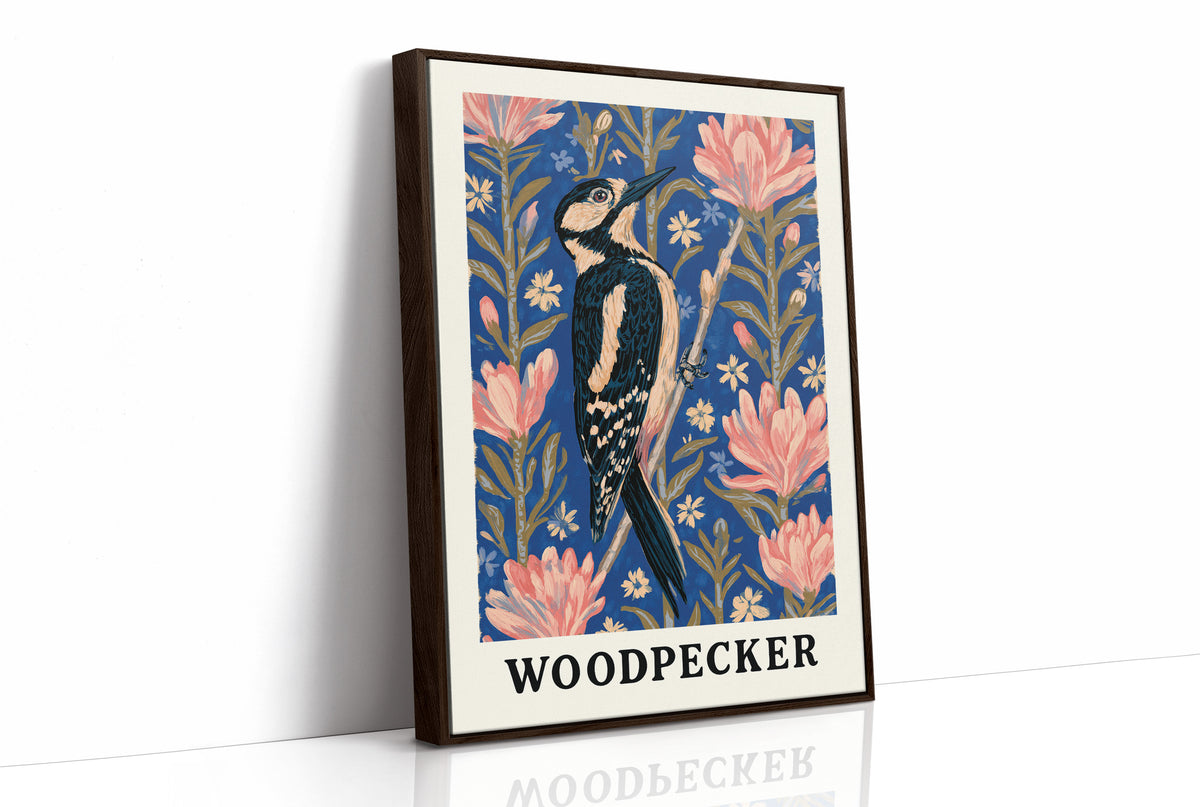 Woodpecker in Coral Blossom