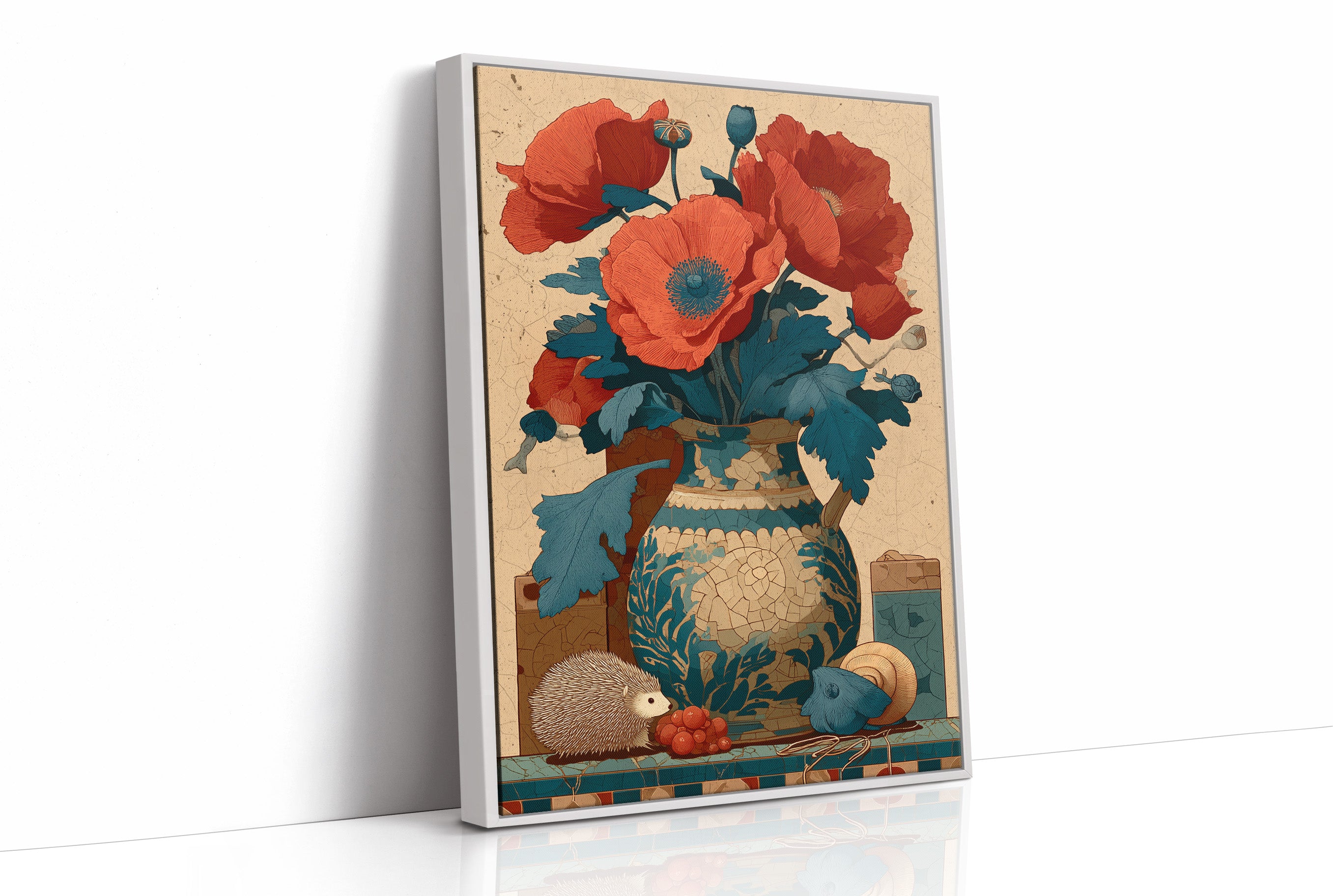 Poppies and Hedgehog