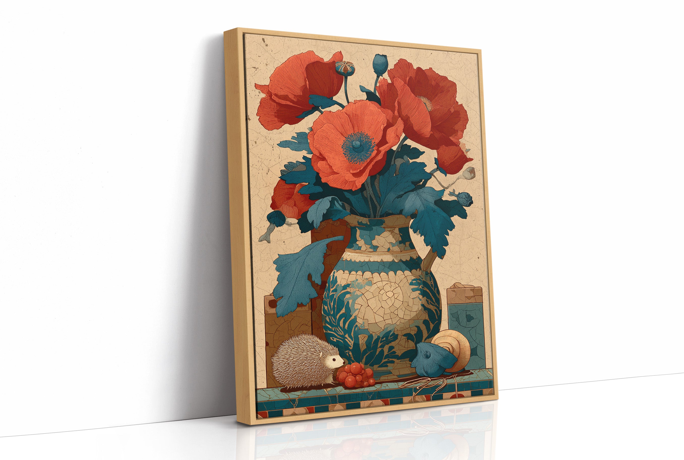 Poppies and Hedgehog