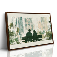 Park Bench, City Backdrop