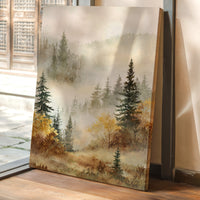 Mist Over Golden Pines