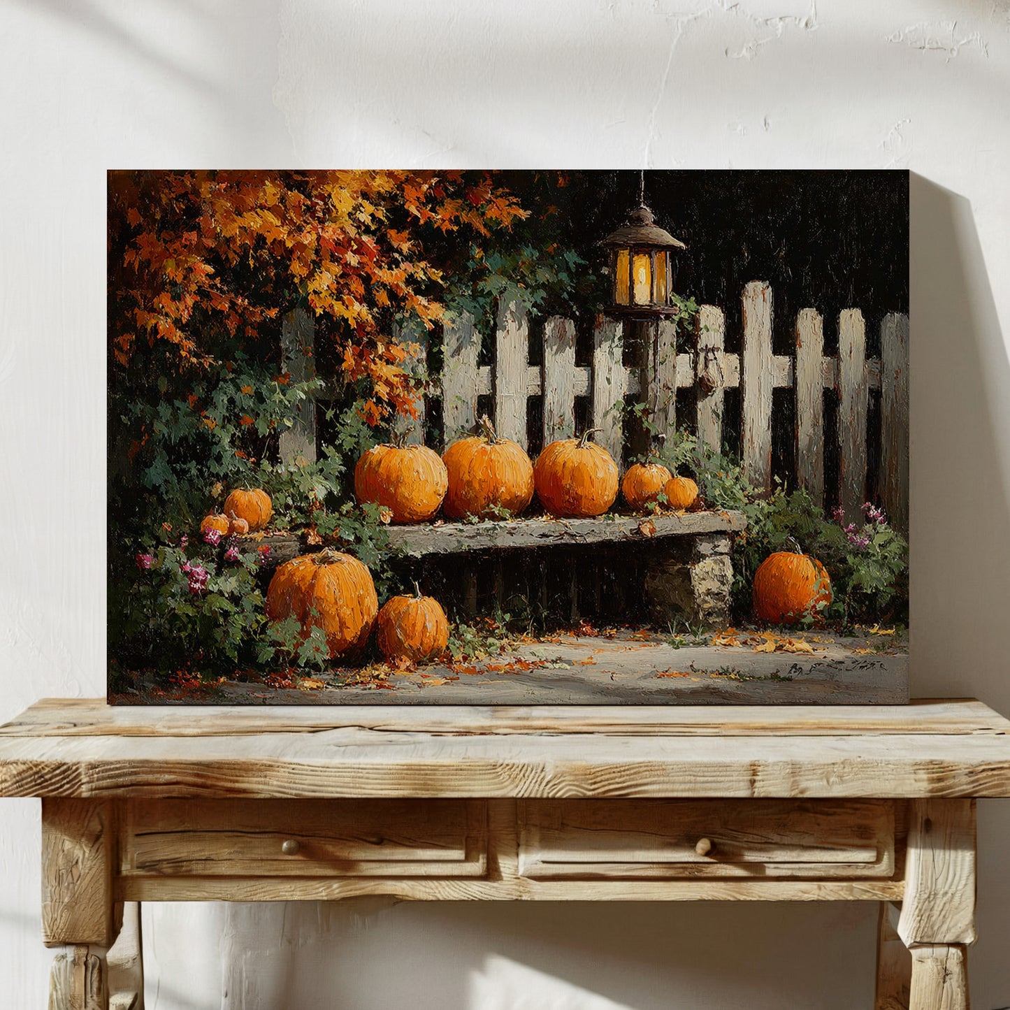 Harvest Glow Beneath Autumn Leaves