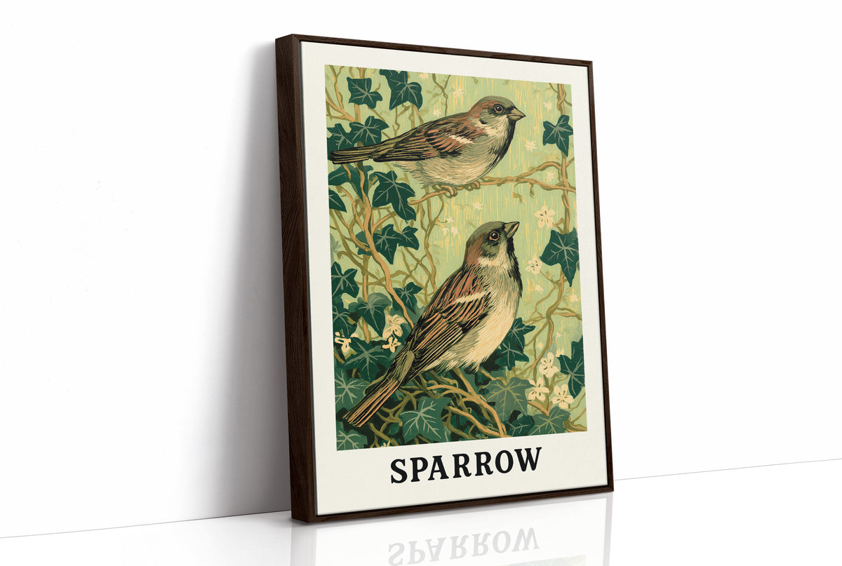 Sparrows Among the Ivy