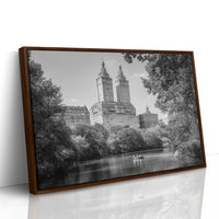 Twin Towers Above Central Park Lake