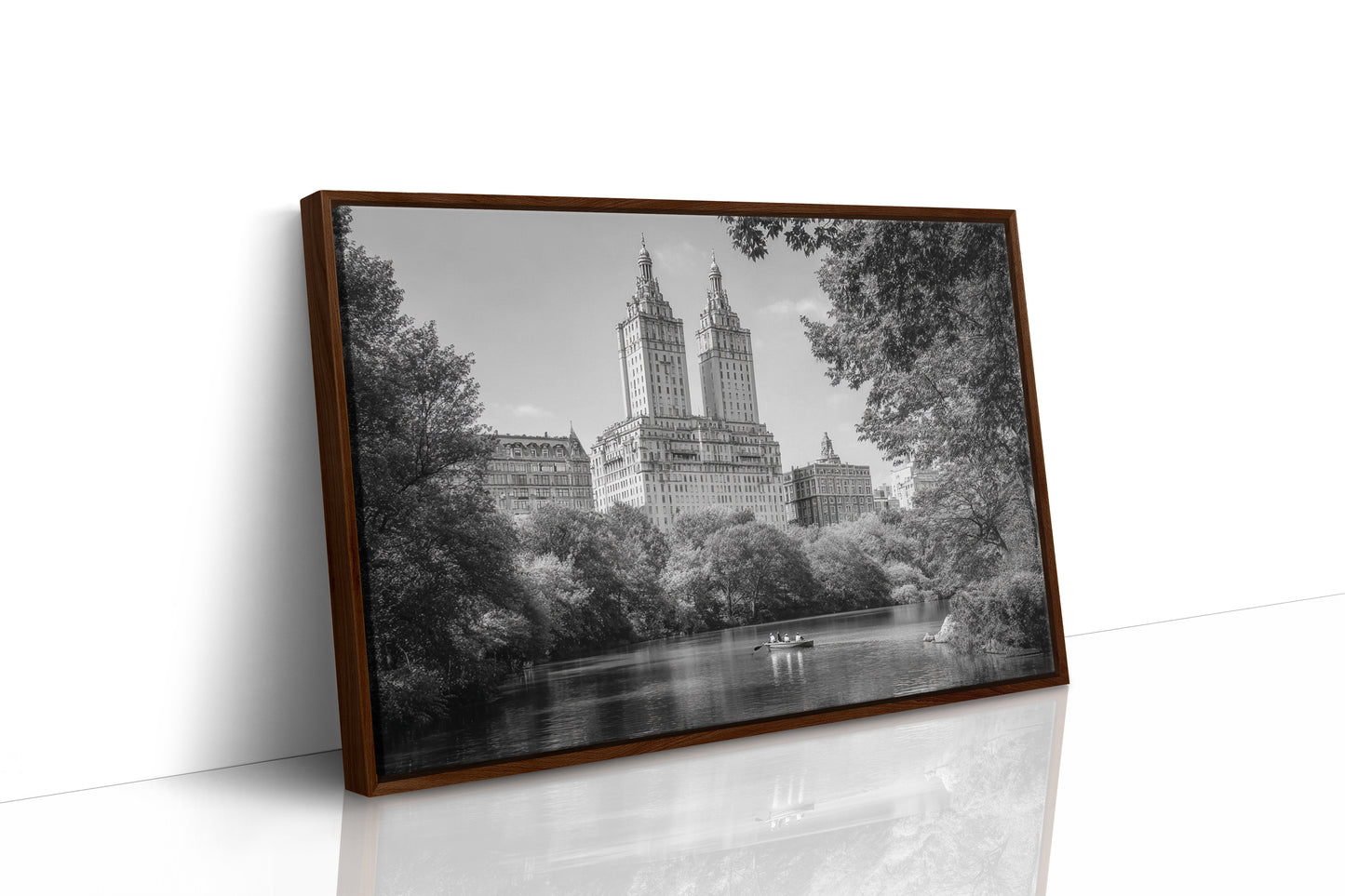 Twin Towers Above Central Park Lake
