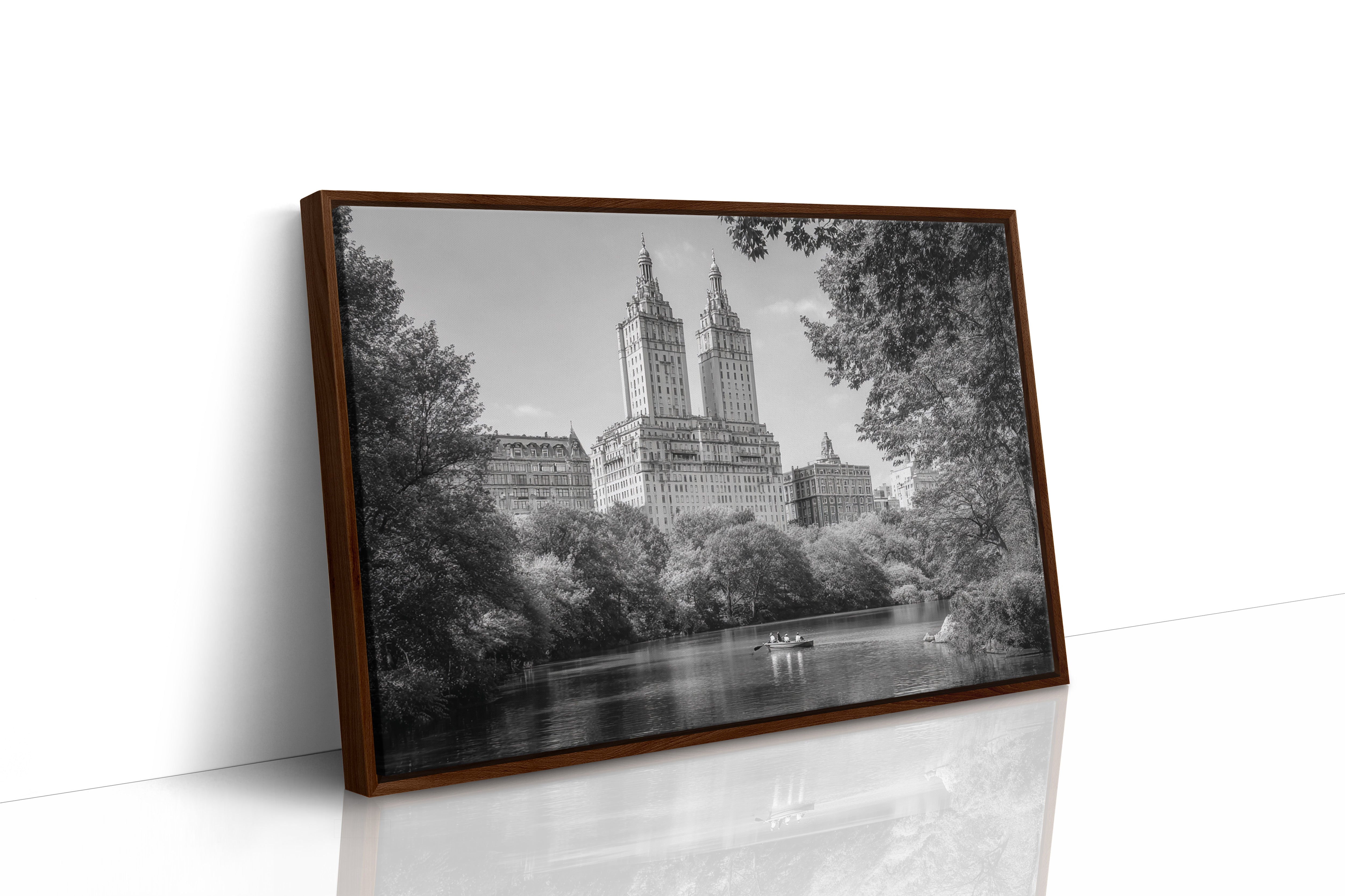 Twin Towers Above Central Park Lake