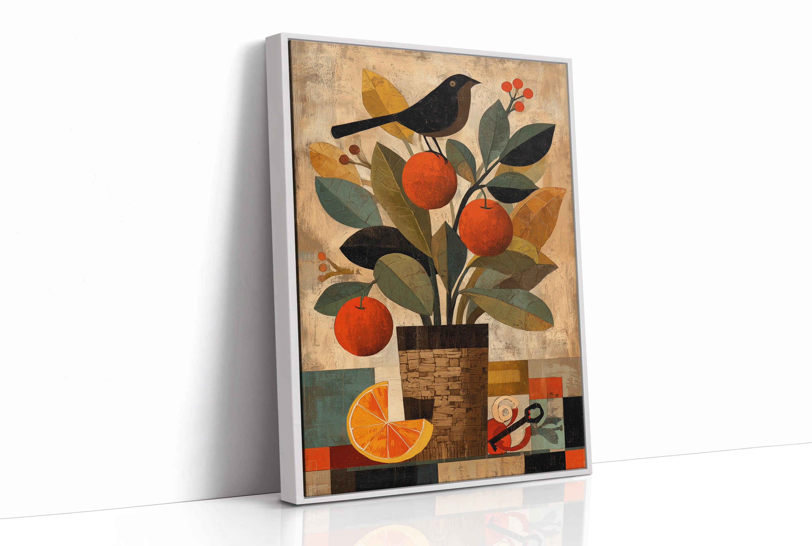 Orange Tree and Blackbird