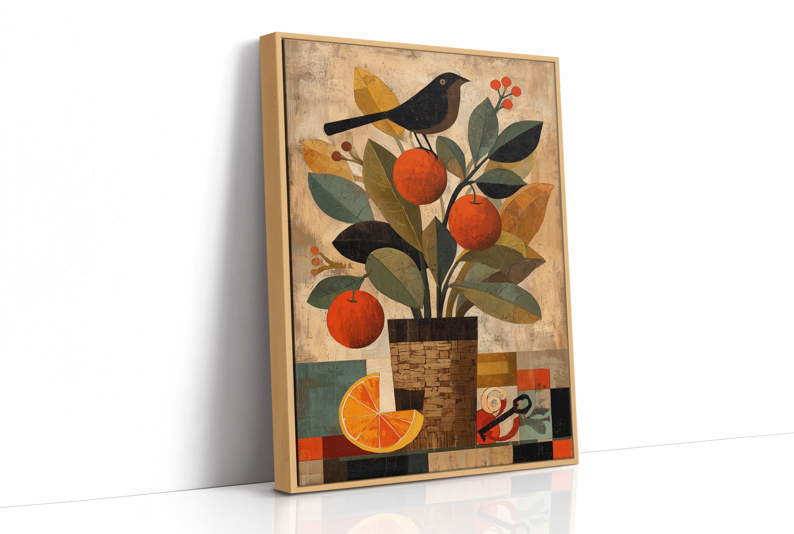 Orange Tree and Blackbird