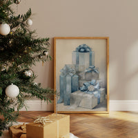 Blue Ribbons Wrap Winter's Secrets
