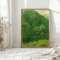 Solitary Temple Among Emerald Hills