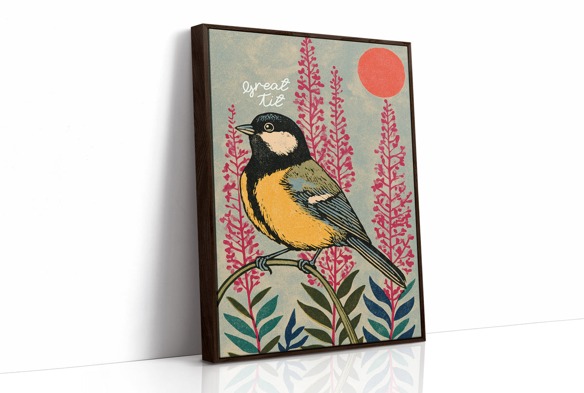 Great Tit and Rising Sun