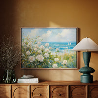 Coastal Roses Watch Sailboats Pass