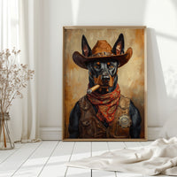 Doberman Marshal with a Steel Gaze